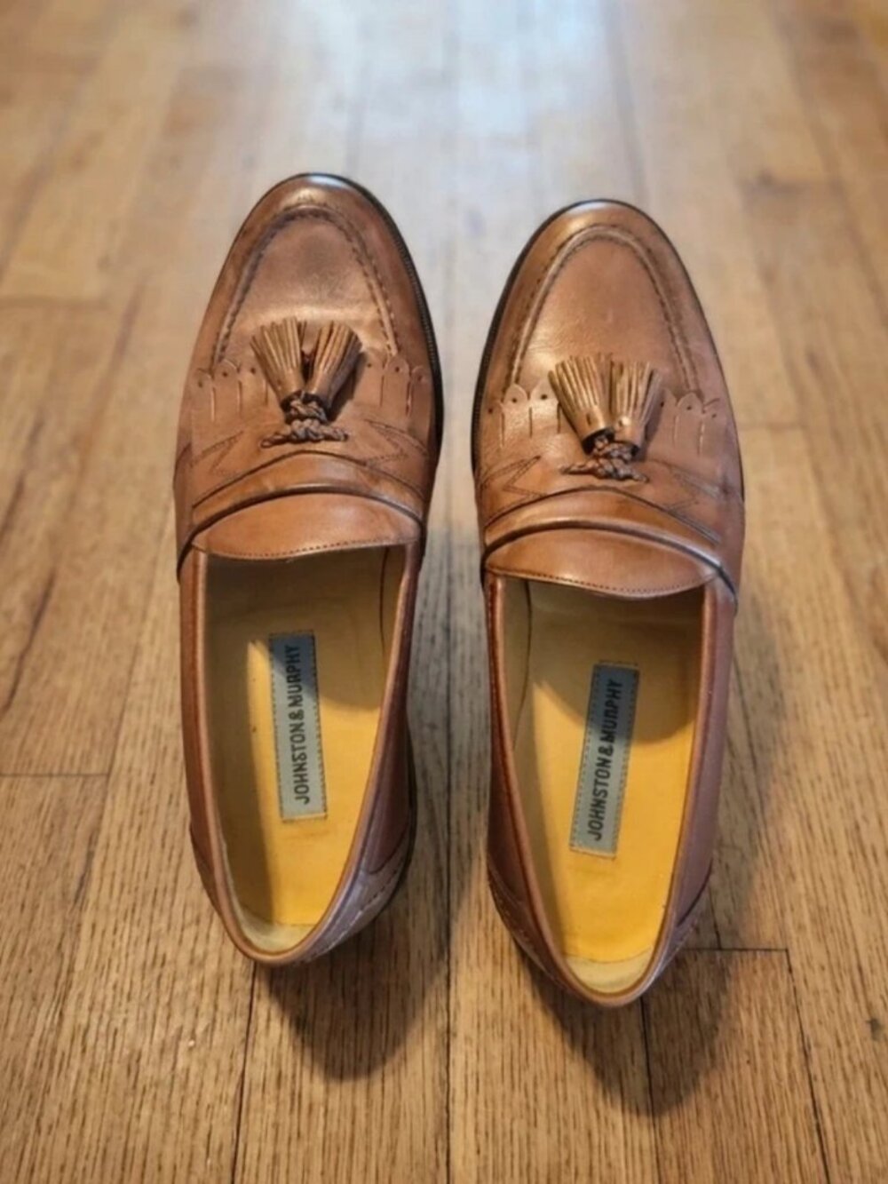 Johnston & Murphy Brown Leather Tassel Loafers 9M
